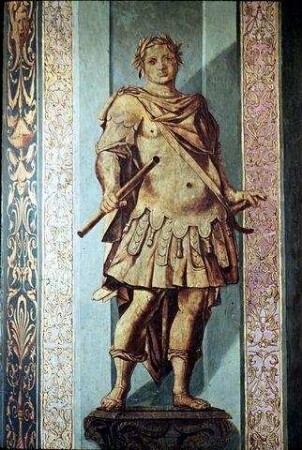Statuen der zwölf römischen Kaiser von Julius Cäsar bis Domitian (Sockelinschriften zerstört)