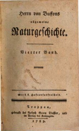 Herrn von Buffons allgemeine Naturgeschichte, 4
