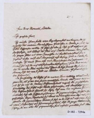 Schreiben an Ernst Wasmuth (Brief)