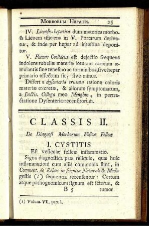 Classis II. - Classis III.