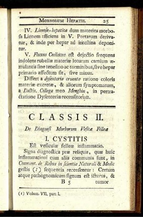 Classis II. - Classis III.