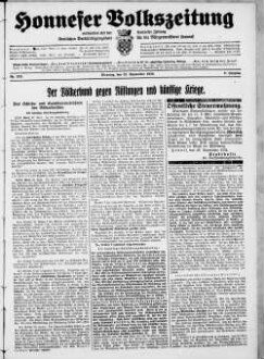 Honnefer Volkszeitung. 1889-1978