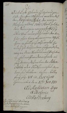 Rückkehrverbot für den Magister Mahn [vgl. S. 182].
