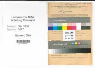 Entnazifizierung Otto Grawert , geb. 03.02.1899 (Angestellter)