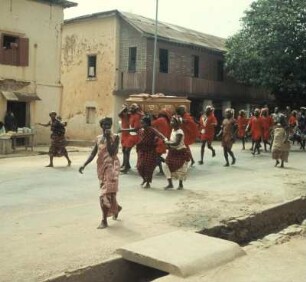 Cape Coast, Ghana. Bestattungsfeier