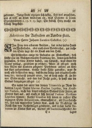 Adottione die Aufnahm an Kindes statt.