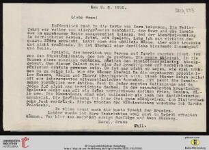 Heid. Hs. 3820,393: Brief von Emil Lask an seine Mutter