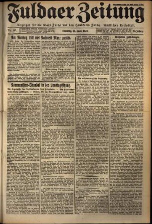 Erste Ausgabe vom Sonntag, den 10. Juni 1928.