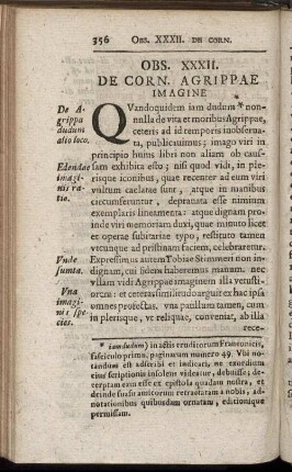 Obs. XXXII. De Corn. Agrippae Imagine