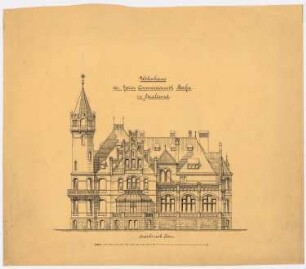 Villa Commerzienrat Becker, Stralsund: Ansicht von Osten 1:100