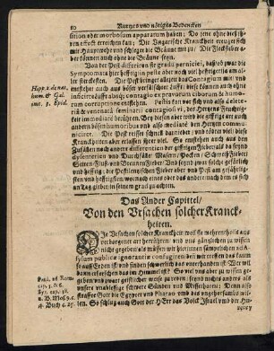 Das Ander Capittel/ Von den Ursachen solcher Kranckheiten.