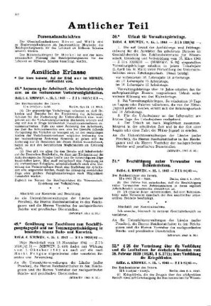 Beschäftigung naher Verwandter von Behördenleitern : [Allgemeine Verwaltungssachen] ; [Für das Reich] ; [Amtliche Erlasse] ; [Amtlicher Teil]