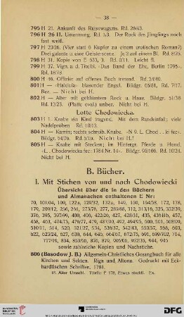 B. Bücher (Nr. 806 - 931)