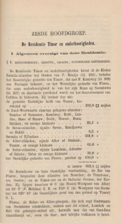 I. Algemeen overzigt van deze Residentie