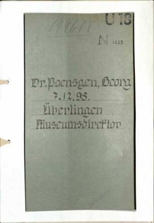 Poensgen, Georg