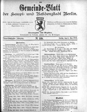 1913,19: No. 19, 11. Mai 1913