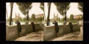 Ausblick von der Corneliusbrücke auf St. Maximilian in München