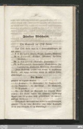 Fünfter Abschnitt. Die Kenntniß der Obst-Arten.