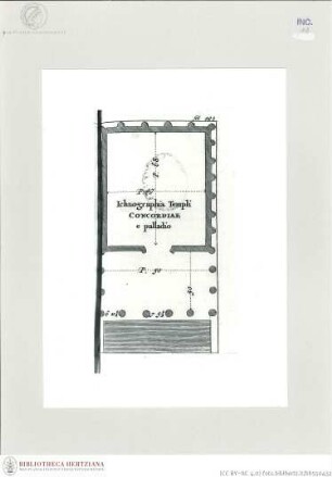 Justi Rycquii De Capitolio Romano commentarius: ..., Fol. 493 vor Seite 493: Ichnographia Templi Concordiae e palladio
