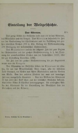 Einteilung der Weltgeschichte