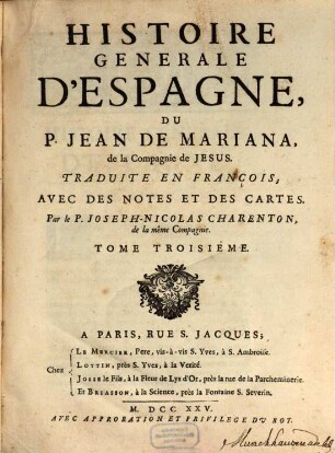 Histoire Générale D'Espagne, 3