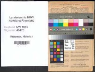 Entnazifizierung Heinrich Kraemer , geb. 13.04.1906 (Techniker)