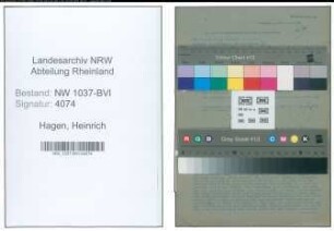 Entnazifizierung Heinrich Hagen , geb. 28.11.1904 (Arbeiter)