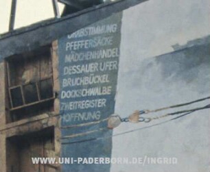 GRABSTIMMUNG PFEFFERSÄCKE MÄDCHENHANDEL DESSAUER UFER BRUCHBÜCKEL DOCKSCHWALBE ZWEITREGISTER HOFFNUNG