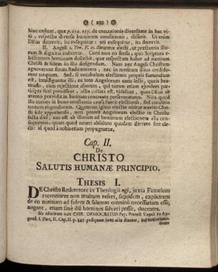 Cap. II. De Christo Salutis Humanæ Principio.