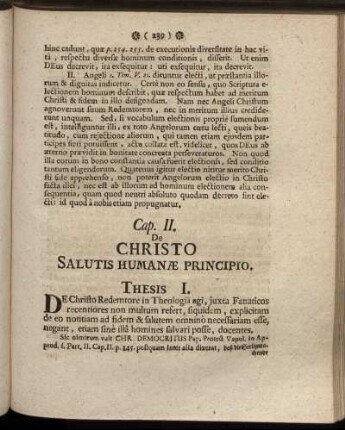 Cap. II. De Christo Salutis Humanæ Principio.