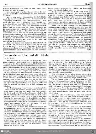 Die moderne Uhr und die Käufer