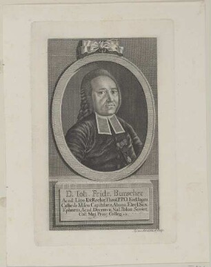 Bildnis des Ioh. Fridr. Burscher