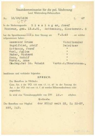 Biesinger, Josef