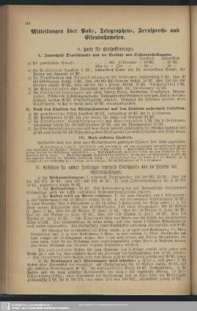 Mitteilungen über Post-, Telegraphen-, Fernsprech- und Eisenbahnwesen