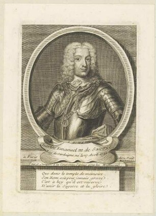 Bildnis Charles Emanuel III. de Savoye, Roy de Sardaigne
