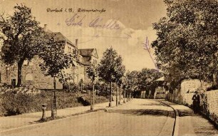 Postkartenalbum mit Motiven von Durlach. "Durlach in Baden. Rittnertstraße"