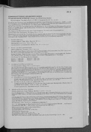 IV.4 Gemeinnützige Einrichtungen