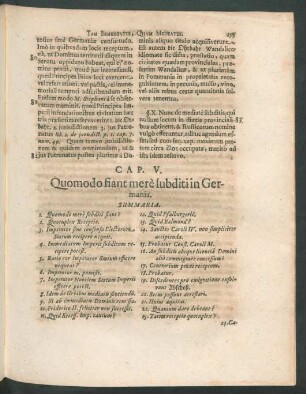 Cap. V. Quomodo fiant mere subditi in Germania.