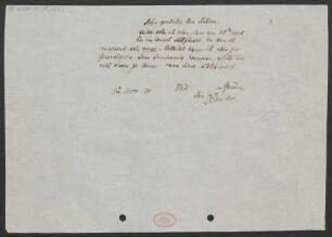 Brief an Bernhard Sekles : 12.11.1910
