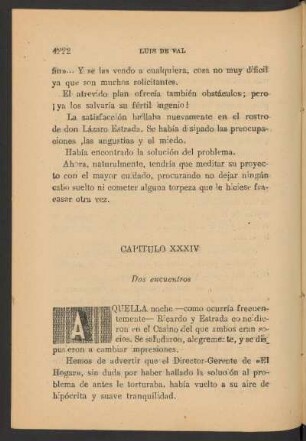 Capítulo XXXIV - Dos encuentros
