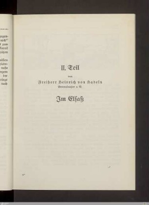 II. Teil - Im Elsaß