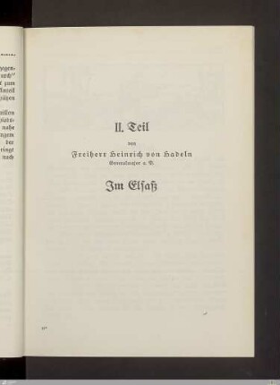 II. Teil - Im Elsaß