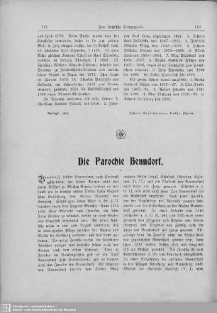 Die Parochie Benndorf