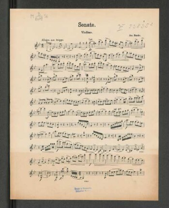 Sonate. Violino.
