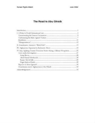 The road to Abu Ghraib
