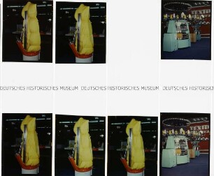 Präsentation des Außenhandelsbetriebes Textima auf der Leipziger Herbstmesse: Bügelmaschine, Strickmaschinen - Farbpositivfilm