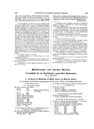 Verzeichnis der im Staatsdienste angestellten Baubeamten