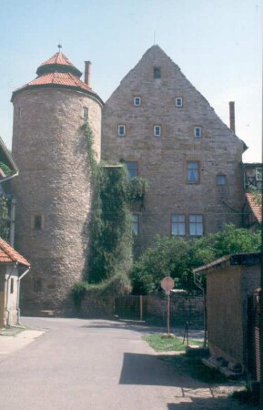 Römhild. Rundturm an der Westseite des Schlosses