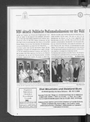 WBV aktuell: Politische Podiumsduskussion vor der Wahl