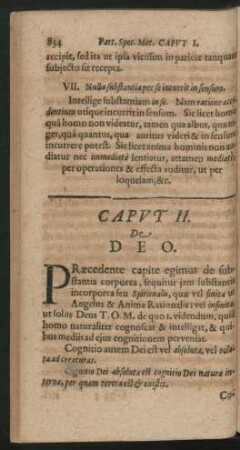 Caput II. De Deo.